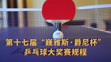  第十七届“巍雅斯·爵尼杯”乒乓球大奖赛规程